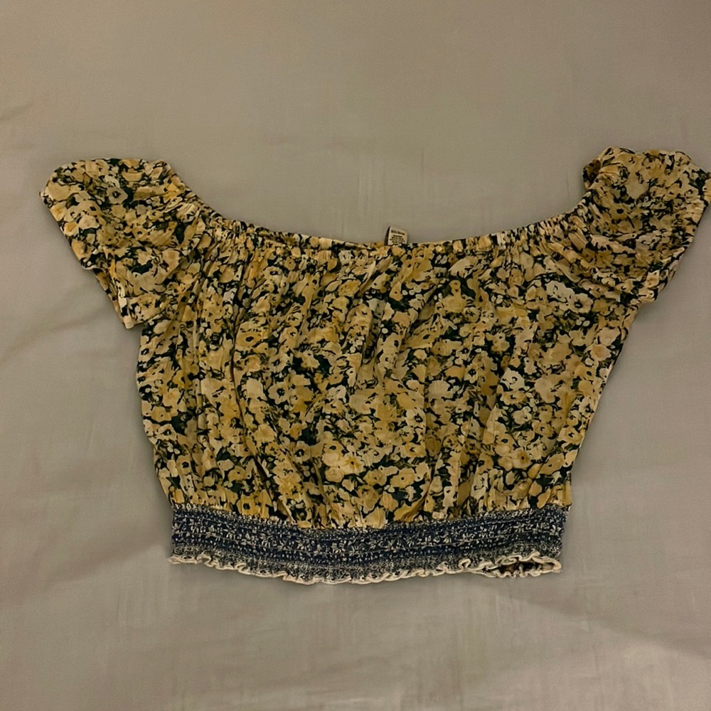 Cropped Floral Blouse
